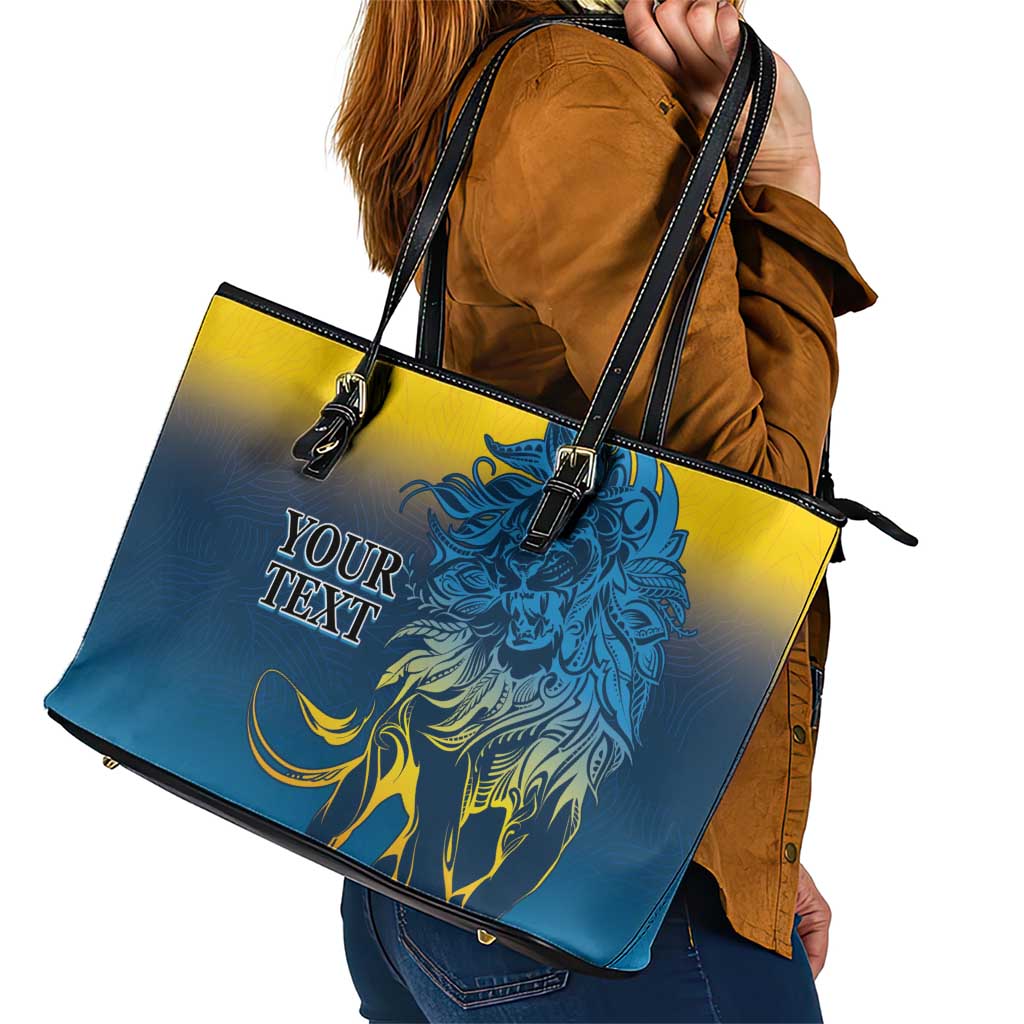 Custom Sri Lanka Cricket Leather Tote Bag With Simple Lions Version