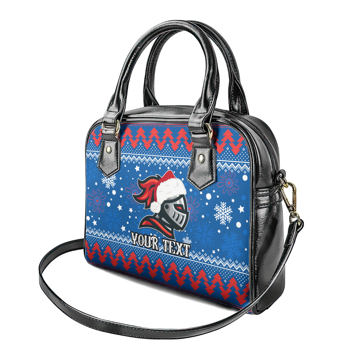 custom-knights-rugby-shoulder-handbag-chirstmas-vibe-2023