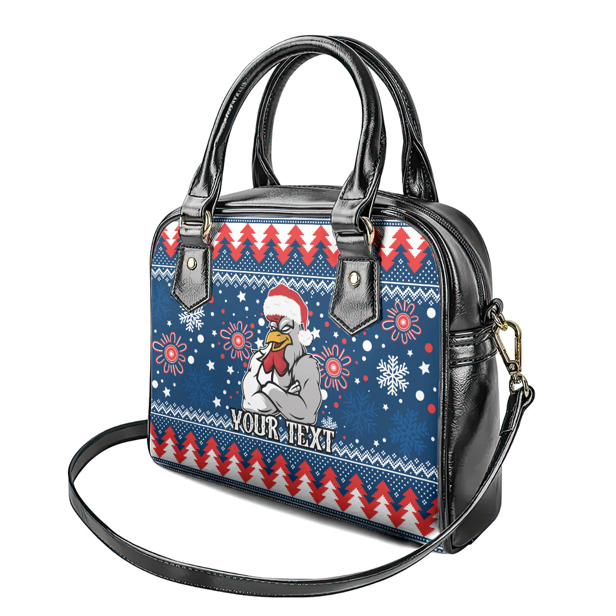 custom-roosters-rugby-shoulder-handbag-chirstmas-vibe-2023