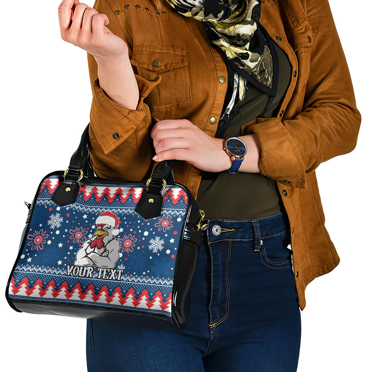 custom-roosters-rugby-shoulder-handbag-chirstmas-vibe-2023