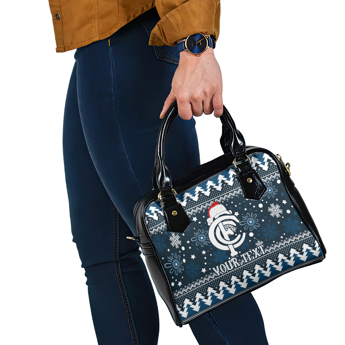 custom-carlton-blues-football-shoulder-handbag-christmas-vibe-2023