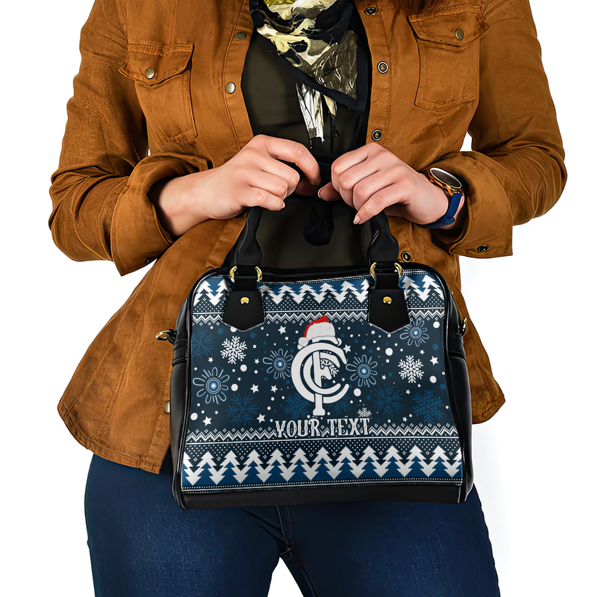 custom-carlton-blues-football-shoulder-handbag-christmas-vibe-2023