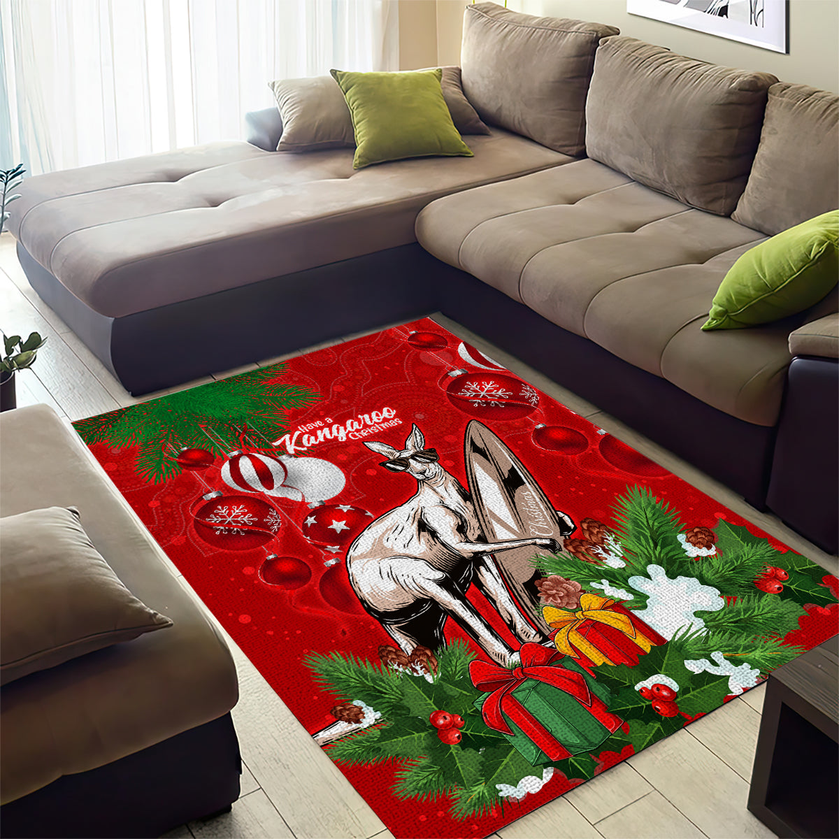 kangaroo-lover-area-rug-australia-merry-christmas-aboriginal