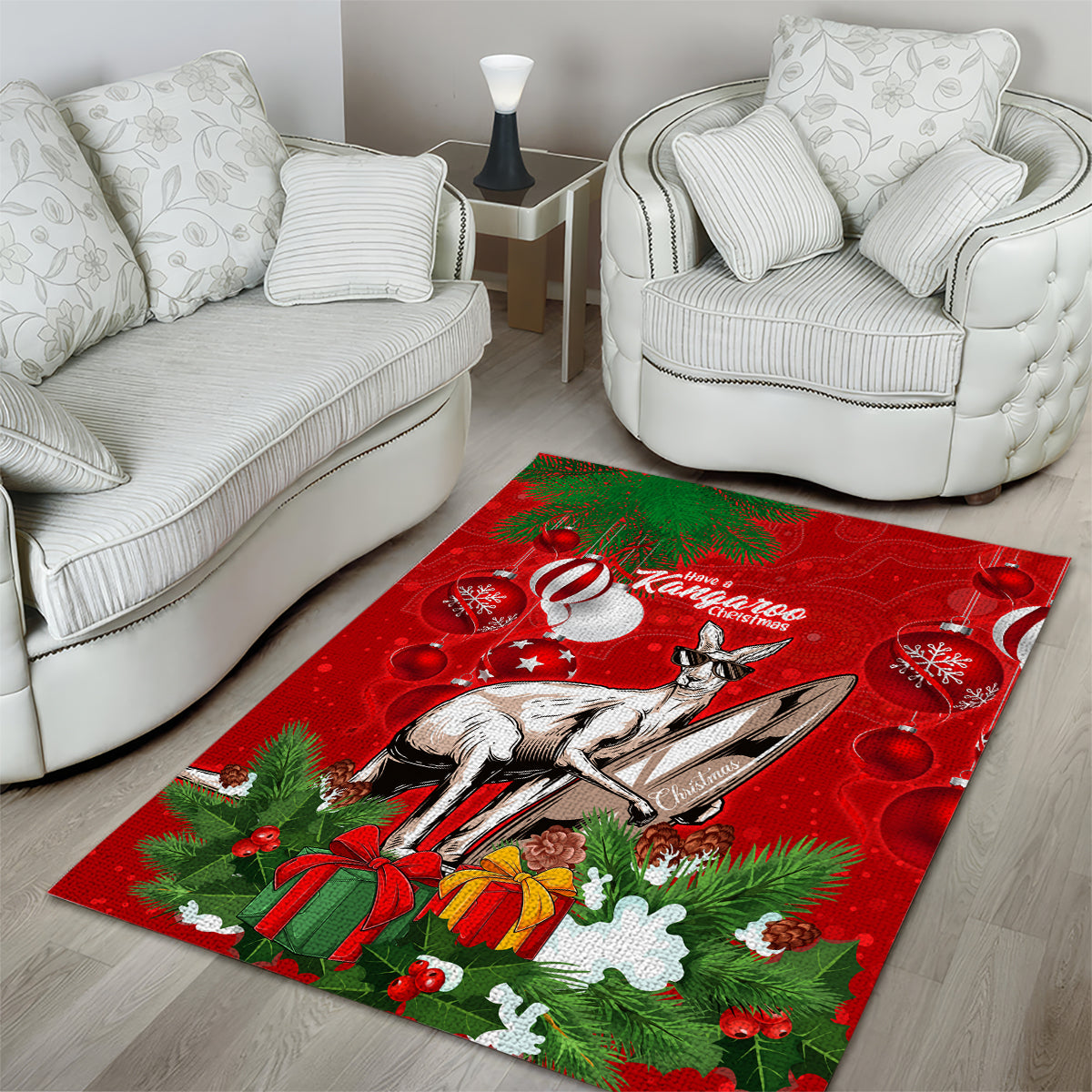 kangaroo-lover-area-rug-australia-merry-christmas-aboriginal