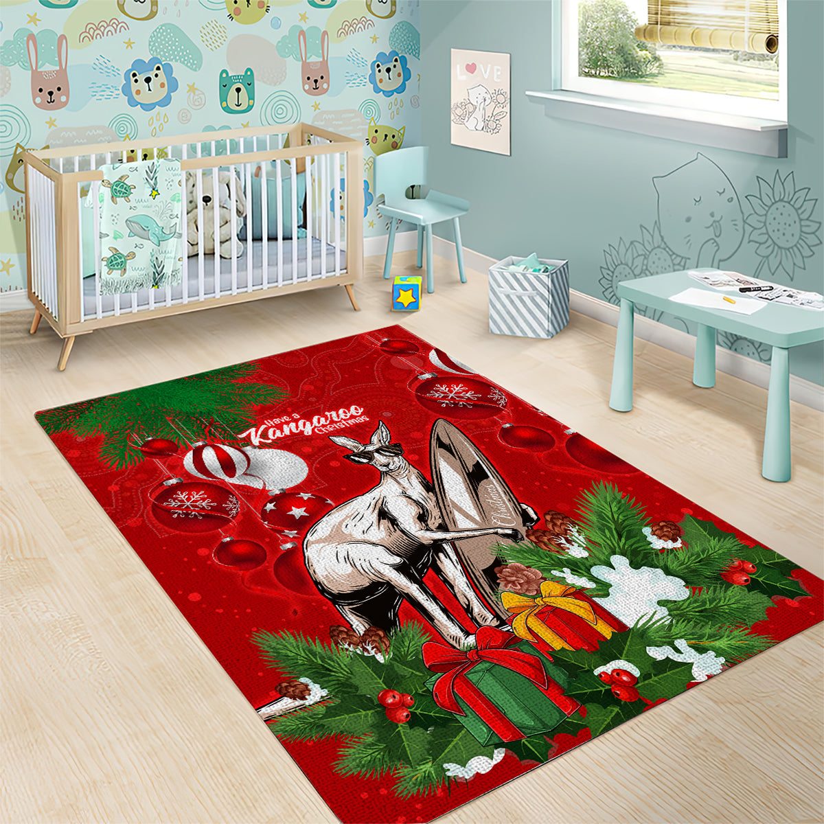 kangaroo-lover-area-rug-australia-merry-christmas-aboriginal