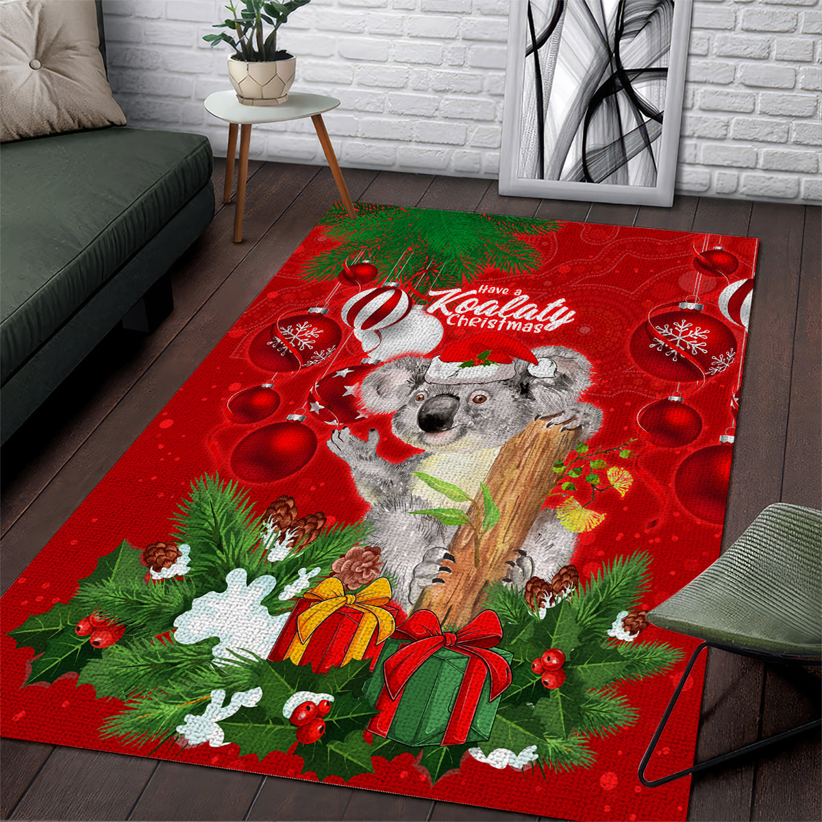 koala-lover-area-rug-australia-merry-christmas-aboriginal