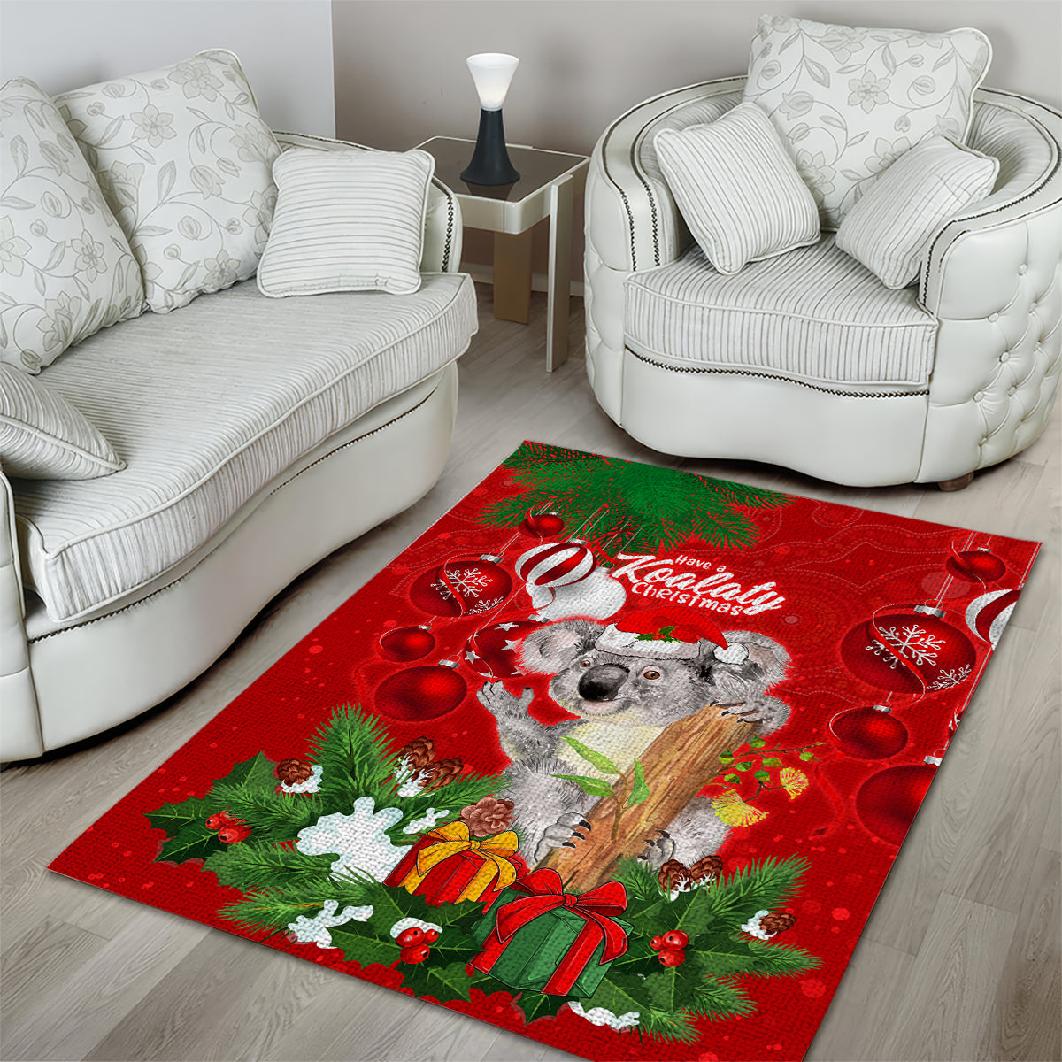 koala-lover-area-rug-australia-merry-christmas-aboriginal