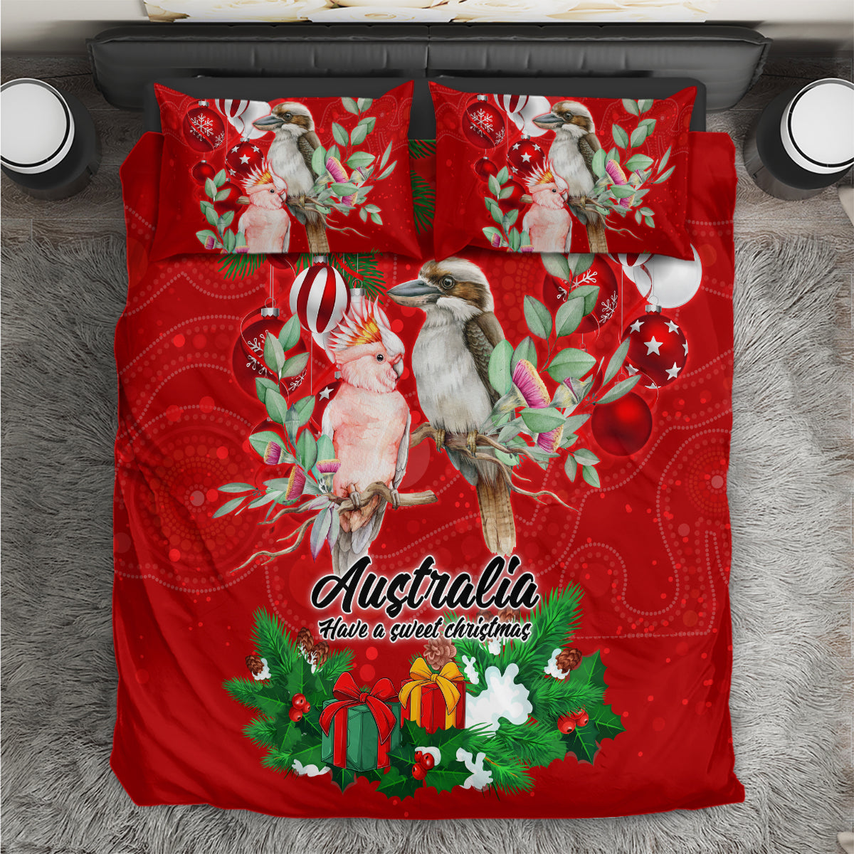 kookaburra-lover-bedding-set-australia-koalaty-merry-christmas-aboriginal