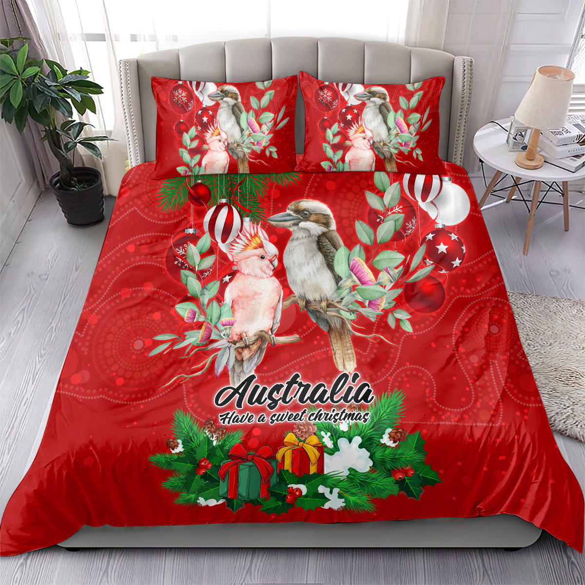 kookaburra-lover-bedding-set-australia-koalaty-merry-christmas-aboriginal