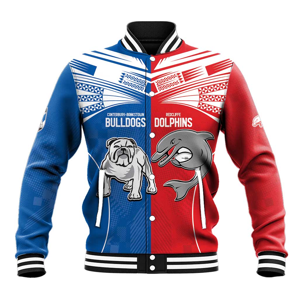 NRL Bulldogs and Dolphins Baseball Jacket Sporty Style