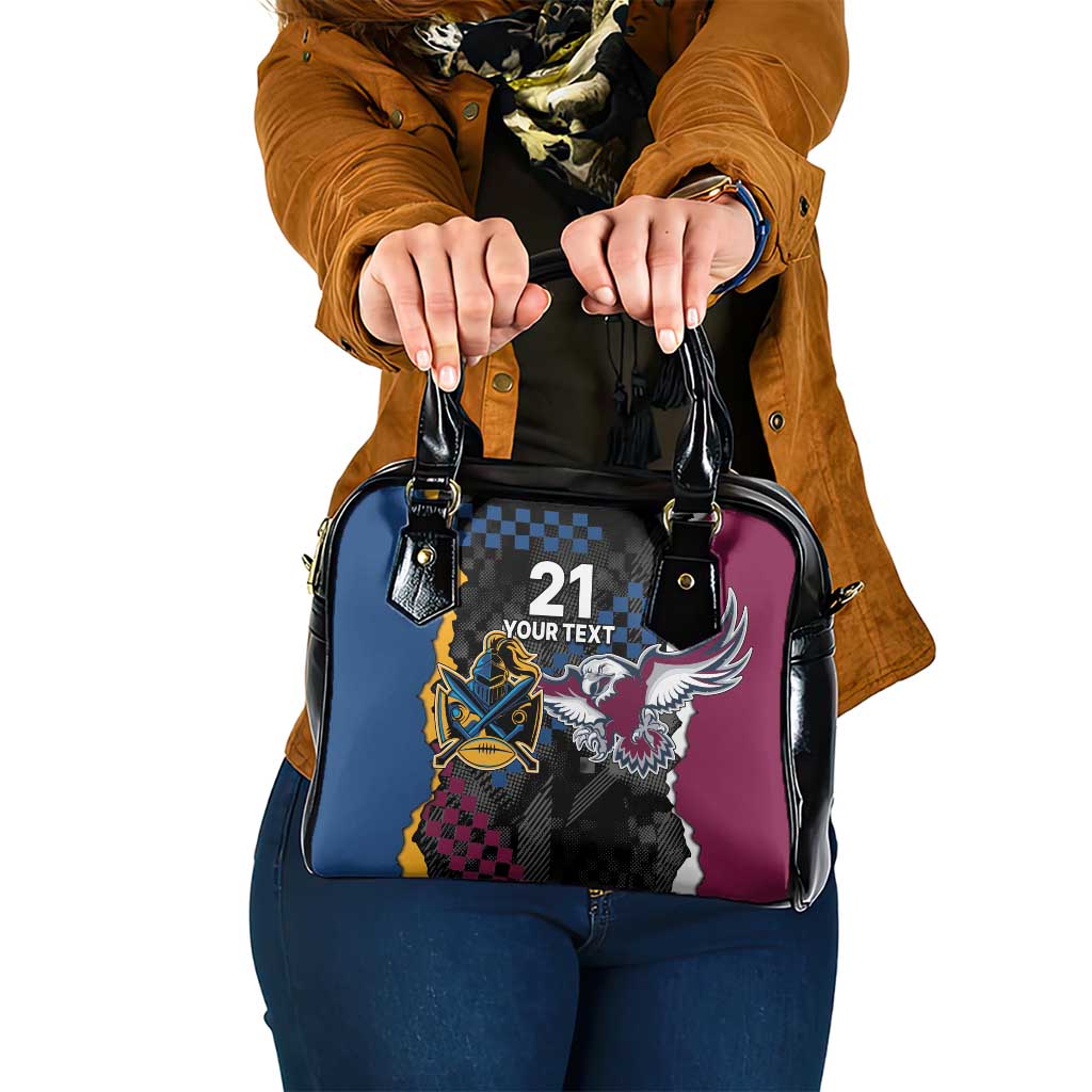 Titans and Manly Eagle Shoulder Handbag Rugby Together Sporty Style