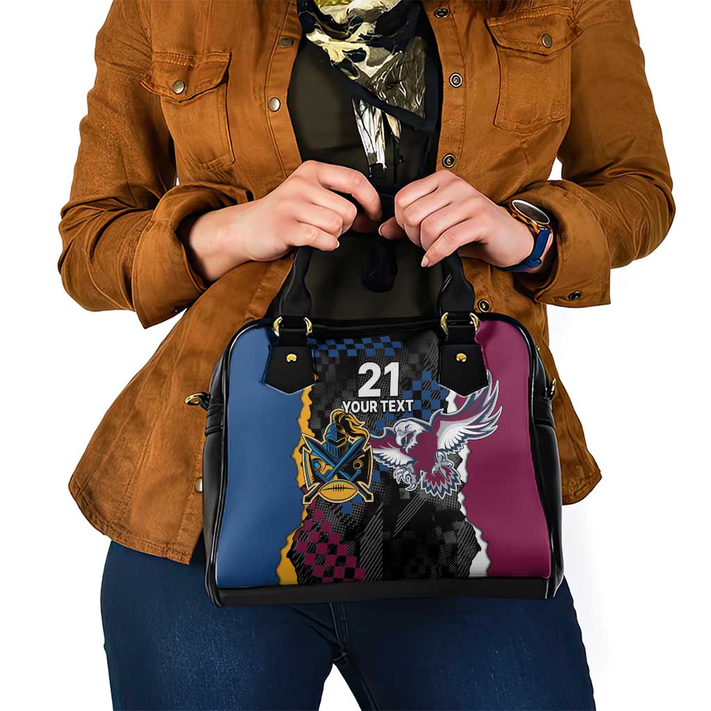 Titans and Manly Eagle Shoulder Handbag Rugby Together Sporty Style