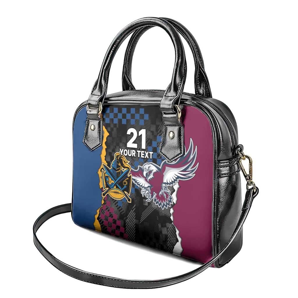 Titans and Manly Eagle Shoulder Handbag Rugby Together Sporty Style