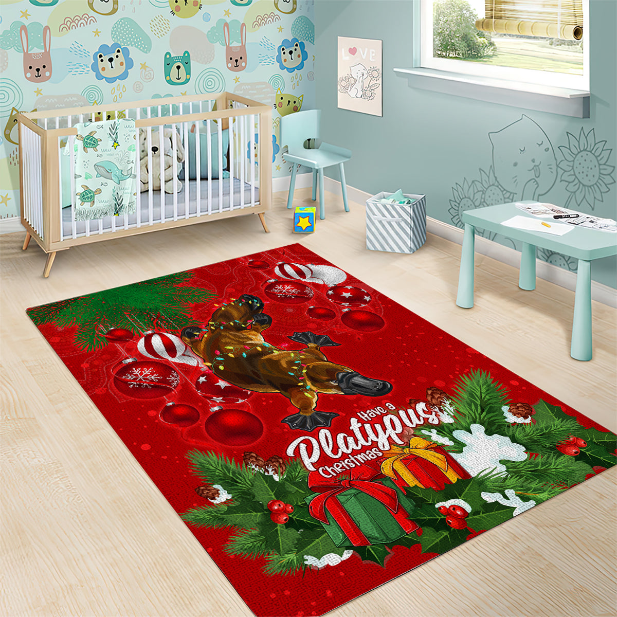 platypus-lover-area-rug-australia-merry-christmas-aboriginal