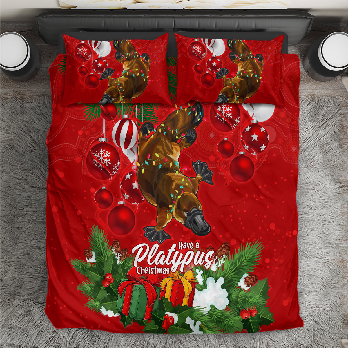 platypus-lover-bedding-set-australia-merry-christmas-aboriginal