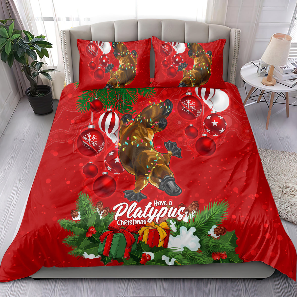 platypus-lover-bedding-set-australia-merry-christmas-aboriginal