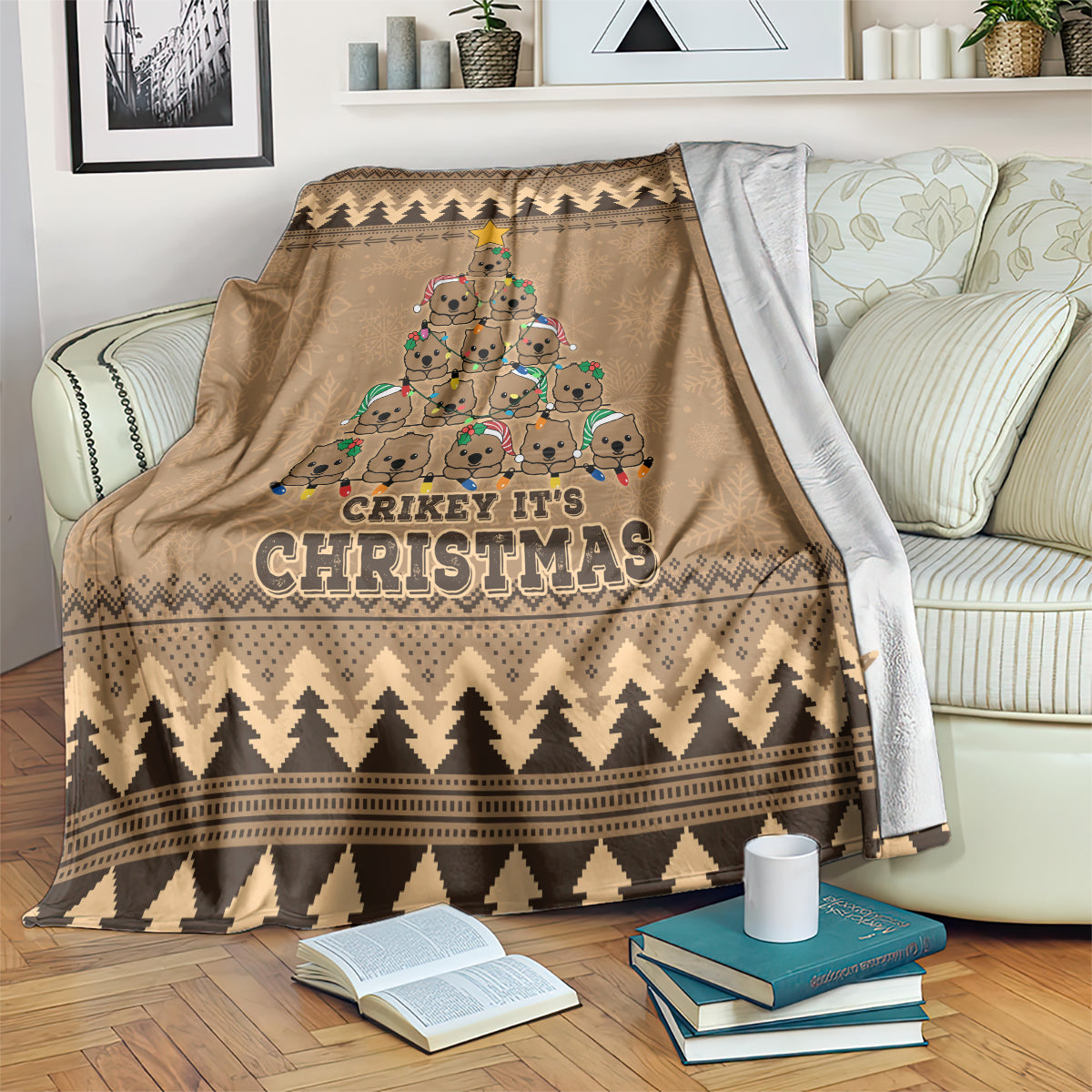 wombat-christmas-tree-blanket-australia-merry-xmas-simple-style