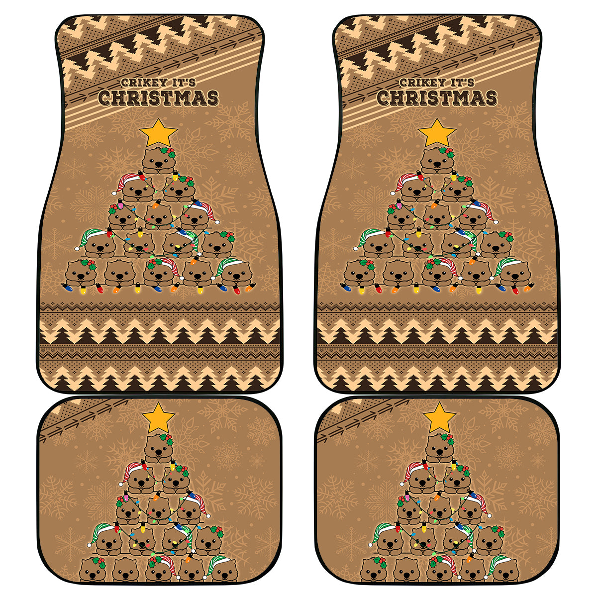 wombat-christmas-tree-car-mats-australia-merry-xmas-simple-style