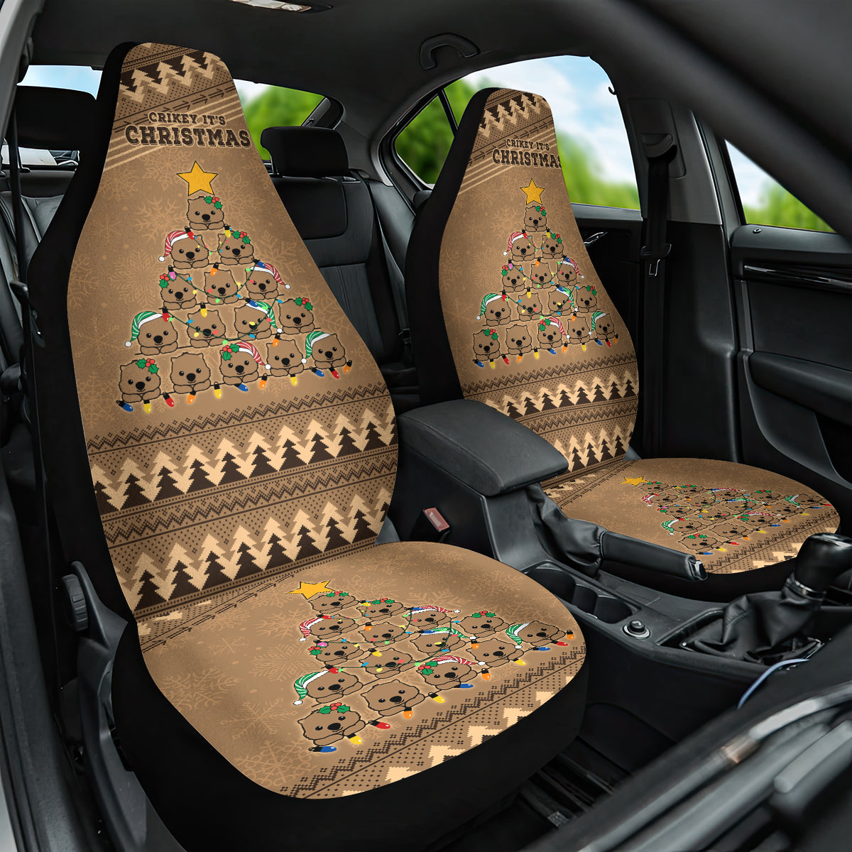 wombat-christmas-tree-car-seat-cover-australia-merry-xmas-simple-style