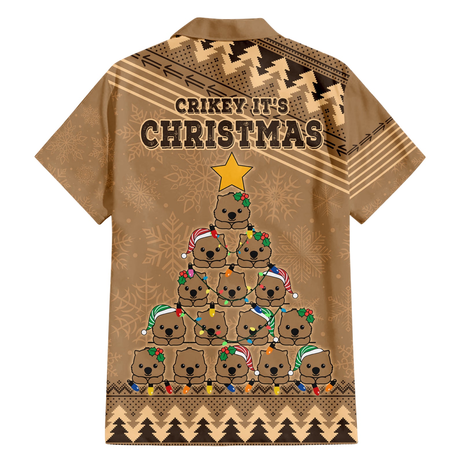 wombat-christmas-tree-hawaiian-shirt-australia-merry-xmas-simple-style