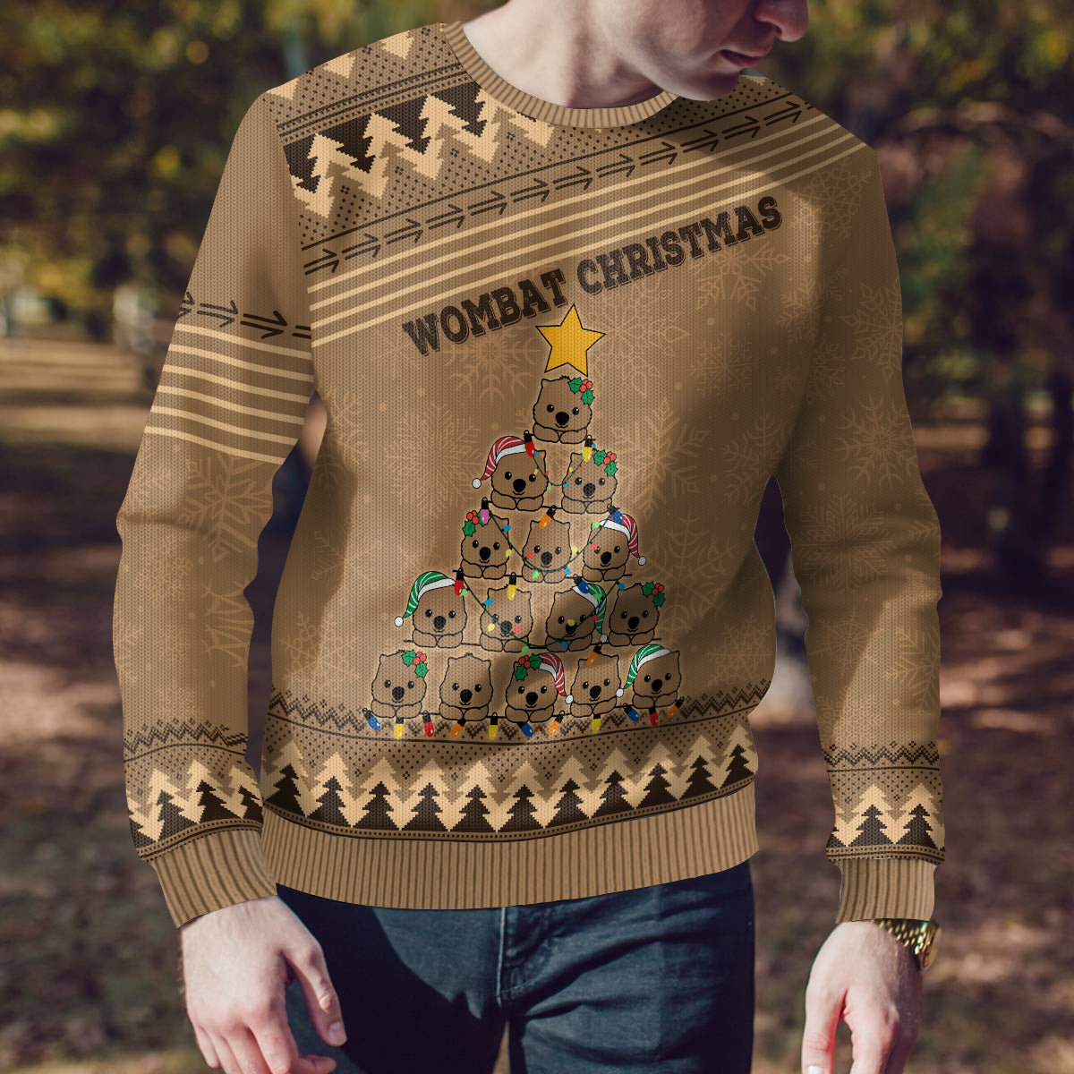 wombat-christmas-tree-ugly-christmas-sweater-australia-merry-xmas-simple-style