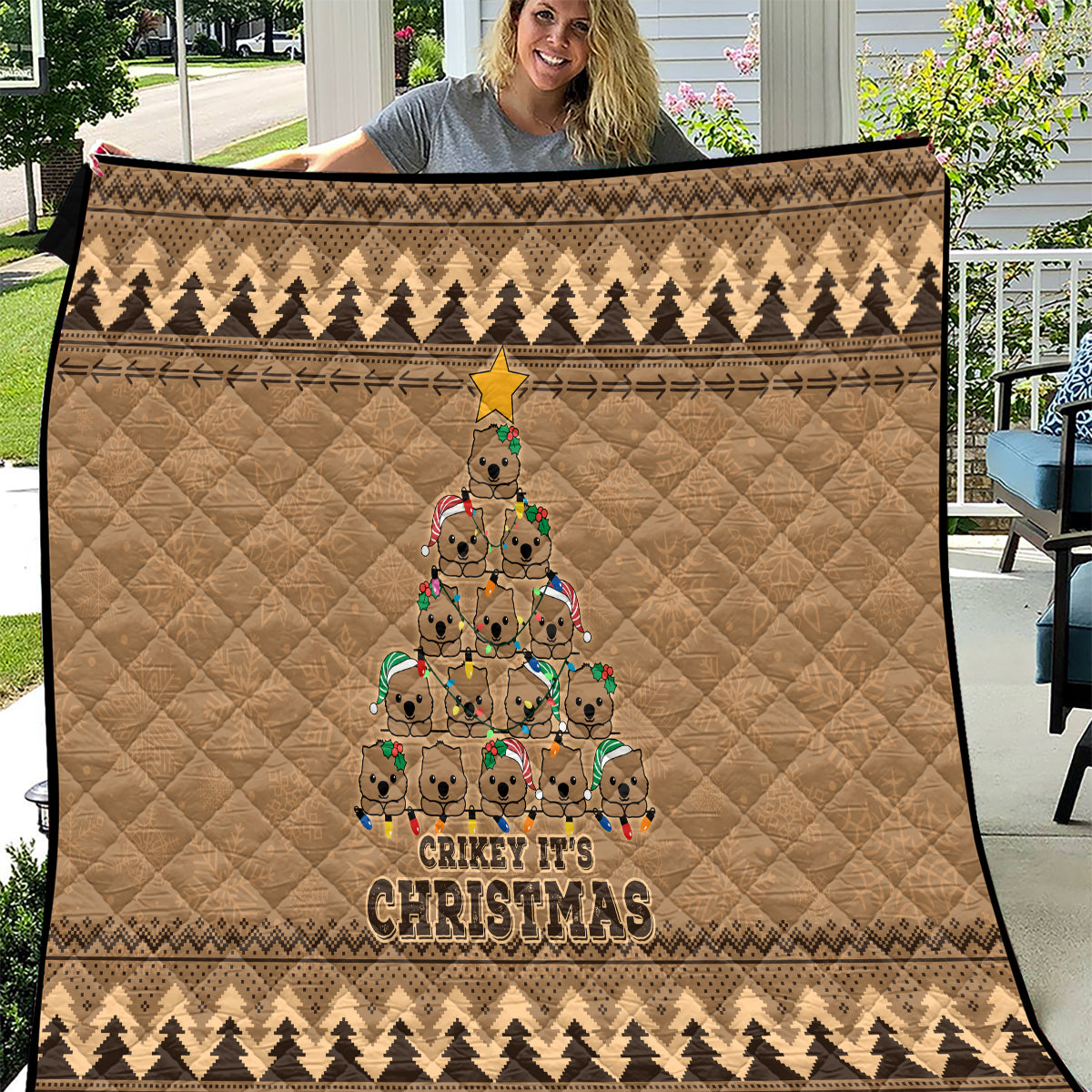 wombat-christmas-tree-quilt-australia-merry-xmas-simple-style