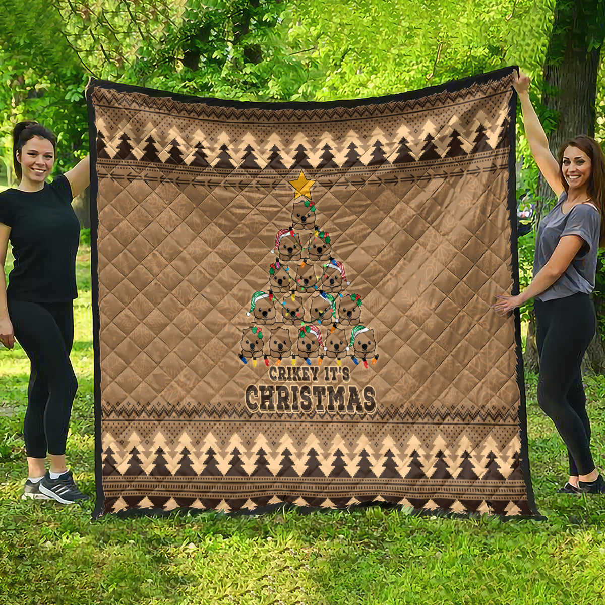 wombat-christmas-tree-quilt-australia-merry-xmas-simple-style