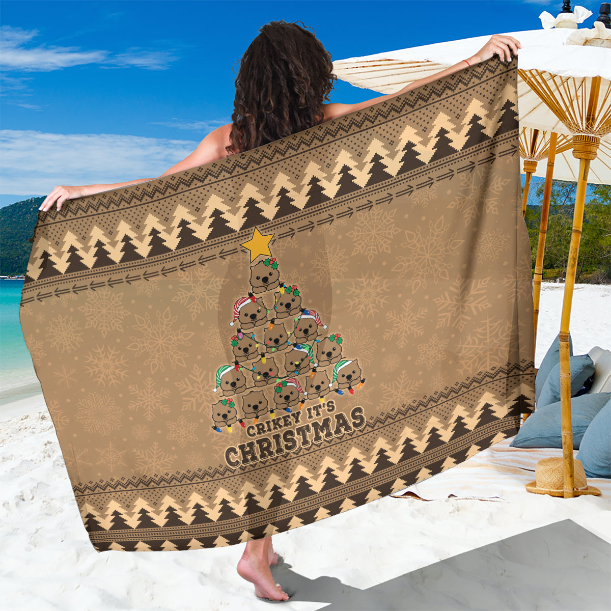 wombat-christmas-tree-sarong-australia-merry-xmas-simple-style