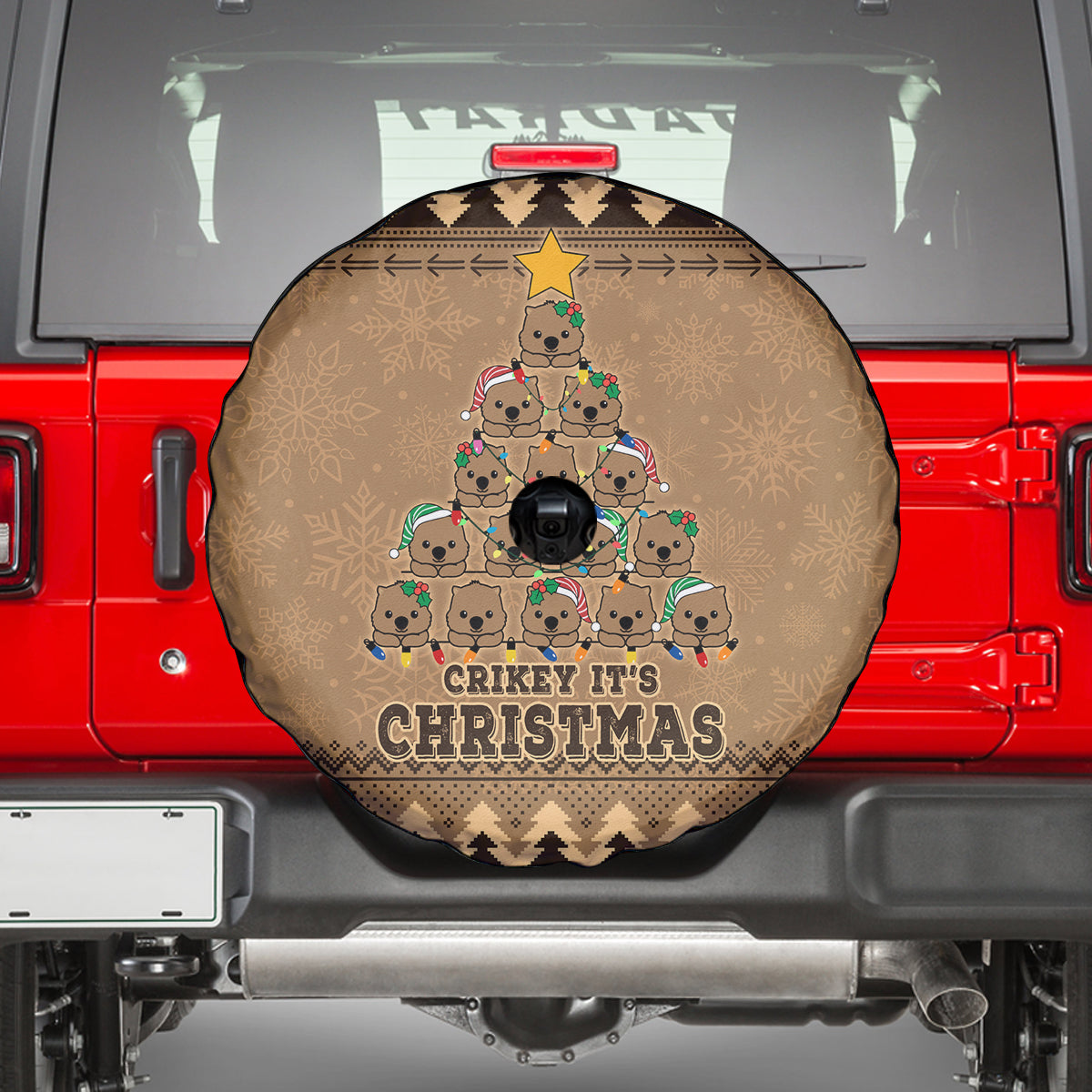 wombat-christmas-tree-spare-tire-cover-australia-merry-xmas-simple-style