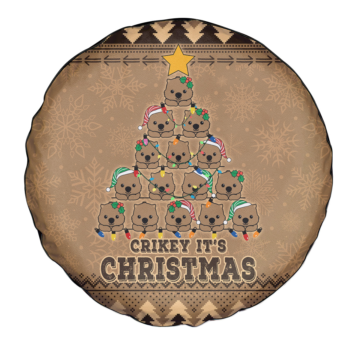 wombat-christmas-tree-spare-tire-cover-australia-merry-xmas-simple-style