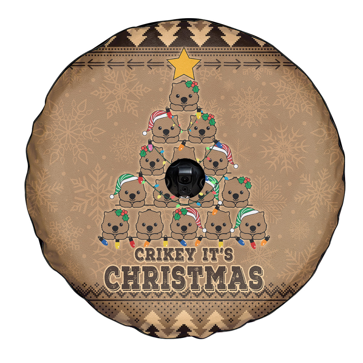 wombat-christmas-tree-spare-tire-cover-australia-merry-xmas-simple-style