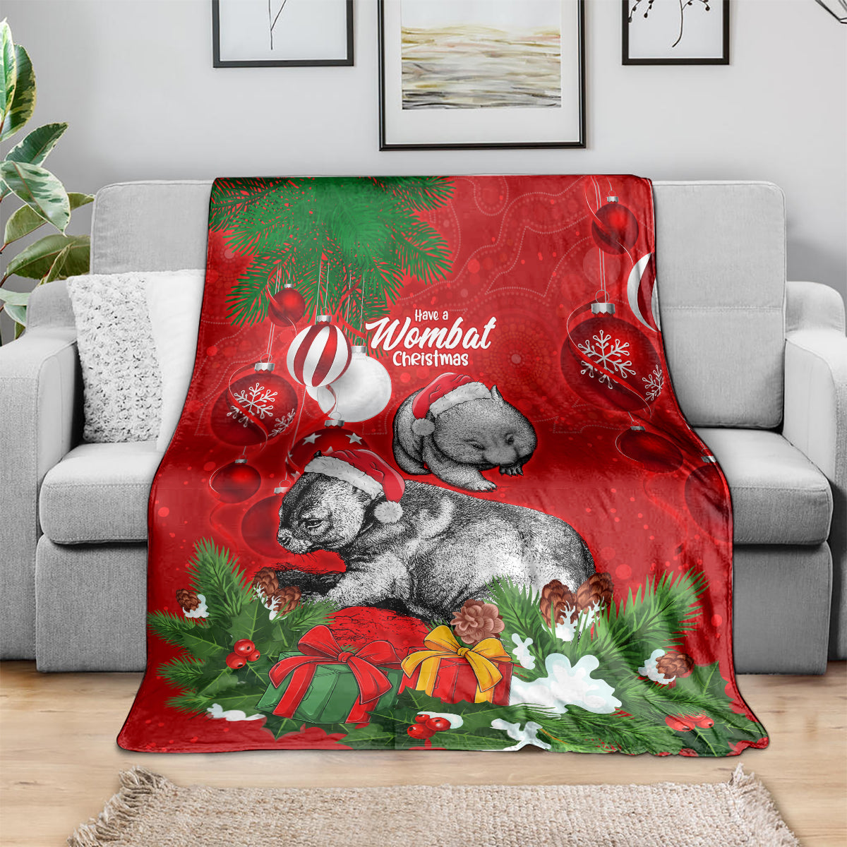 wombat-lover-blanket-australia-merry-christmas-aboriginal