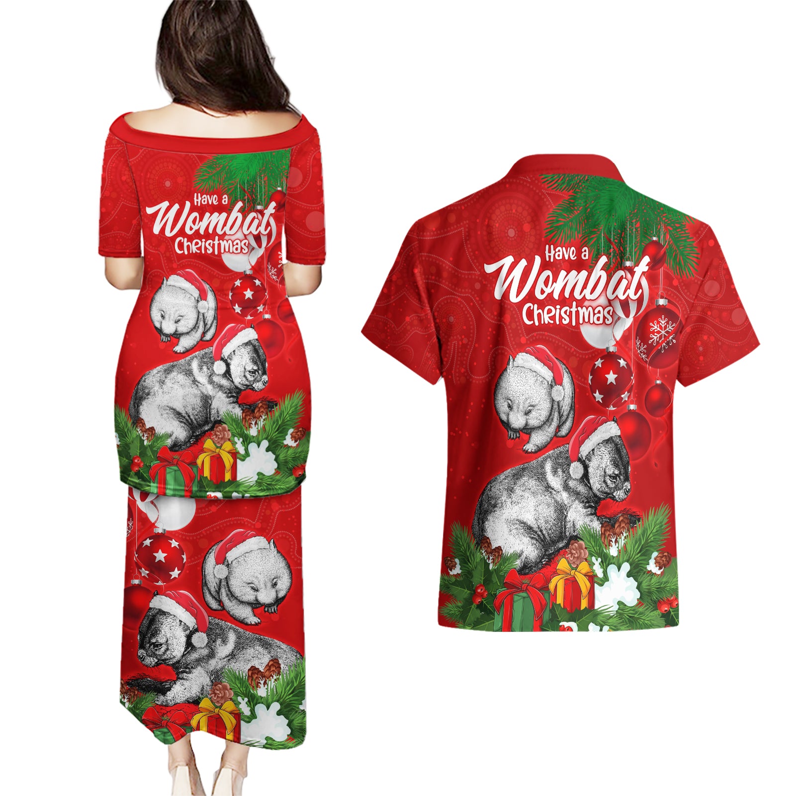 wombat-lover-couples-matching-puletasi-dress-and-hawaiian-shirt-australia-merry-christmas-aboriginal