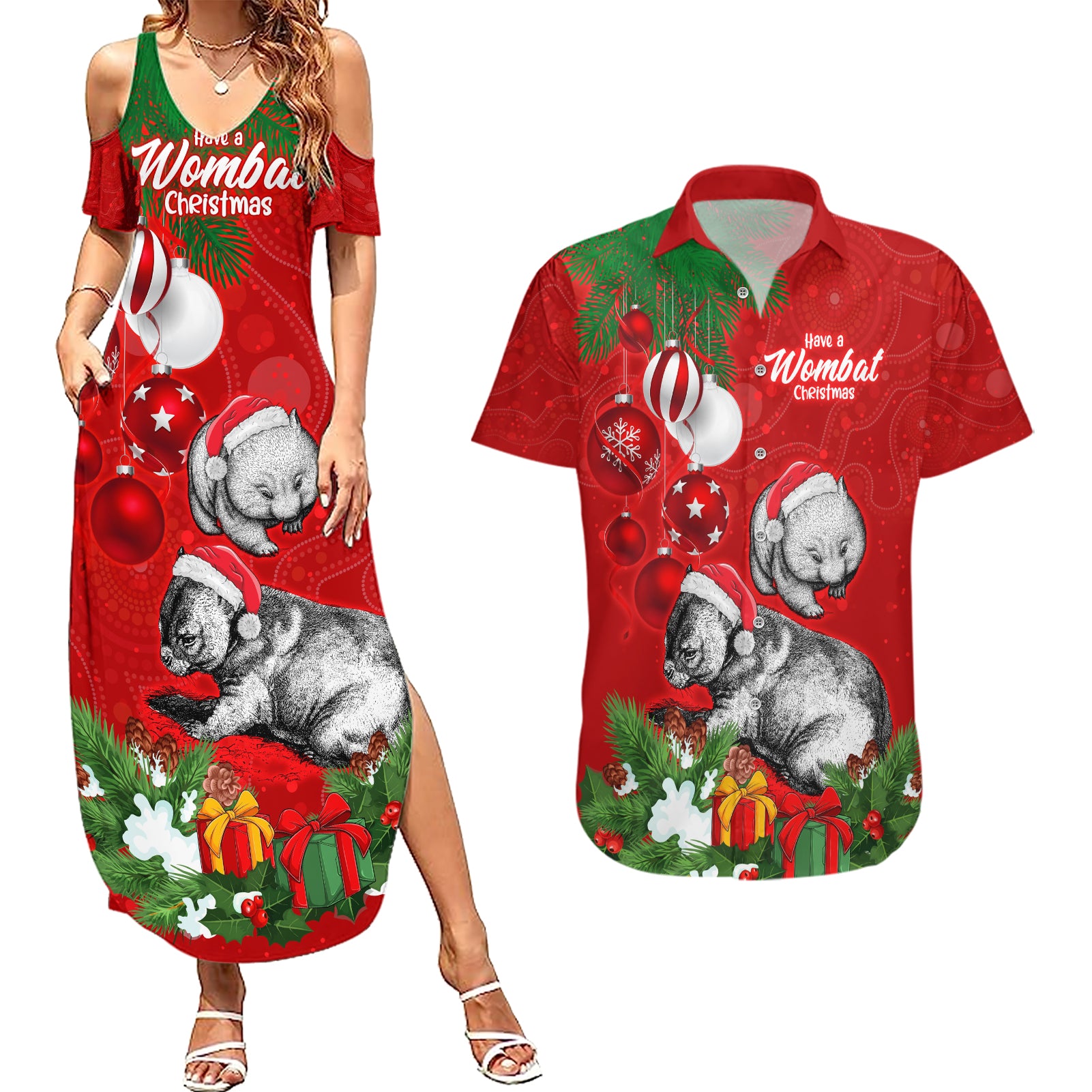 wombat-lover-couples-matching-summer-maxi-dress-and-hawaiian-shirt-australia-merry-christmas-aboriginal