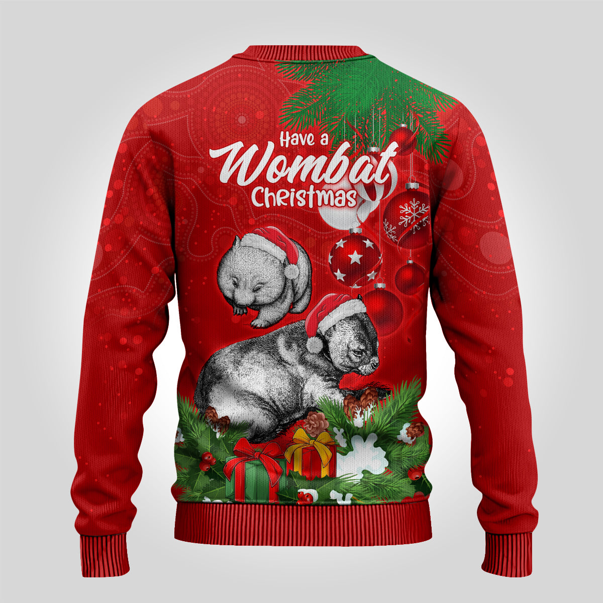 wombat-lover-ugly-christmas-sweater-australia-merry-christmas-aboriginal