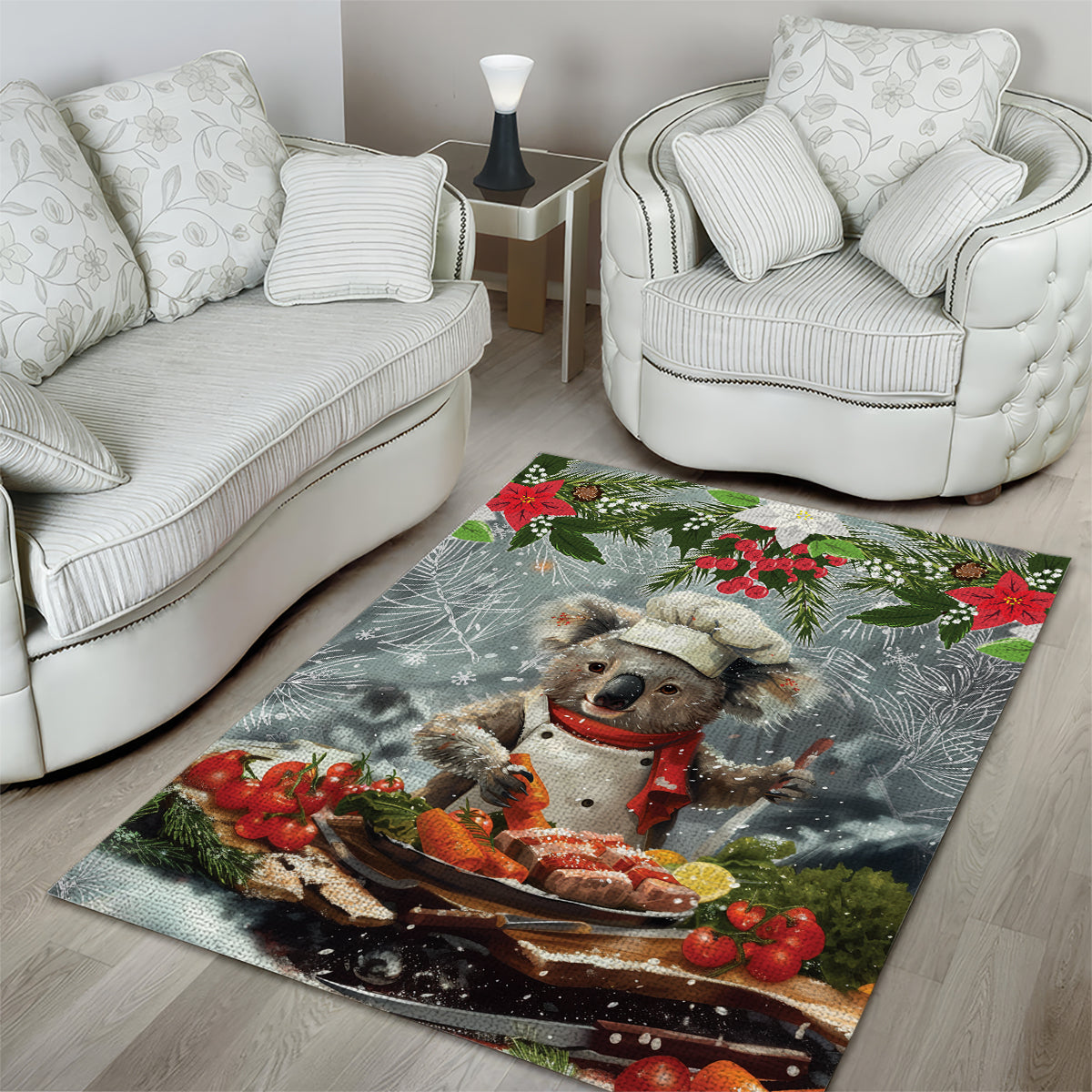 Koala Chef Christmas in July Area Rug