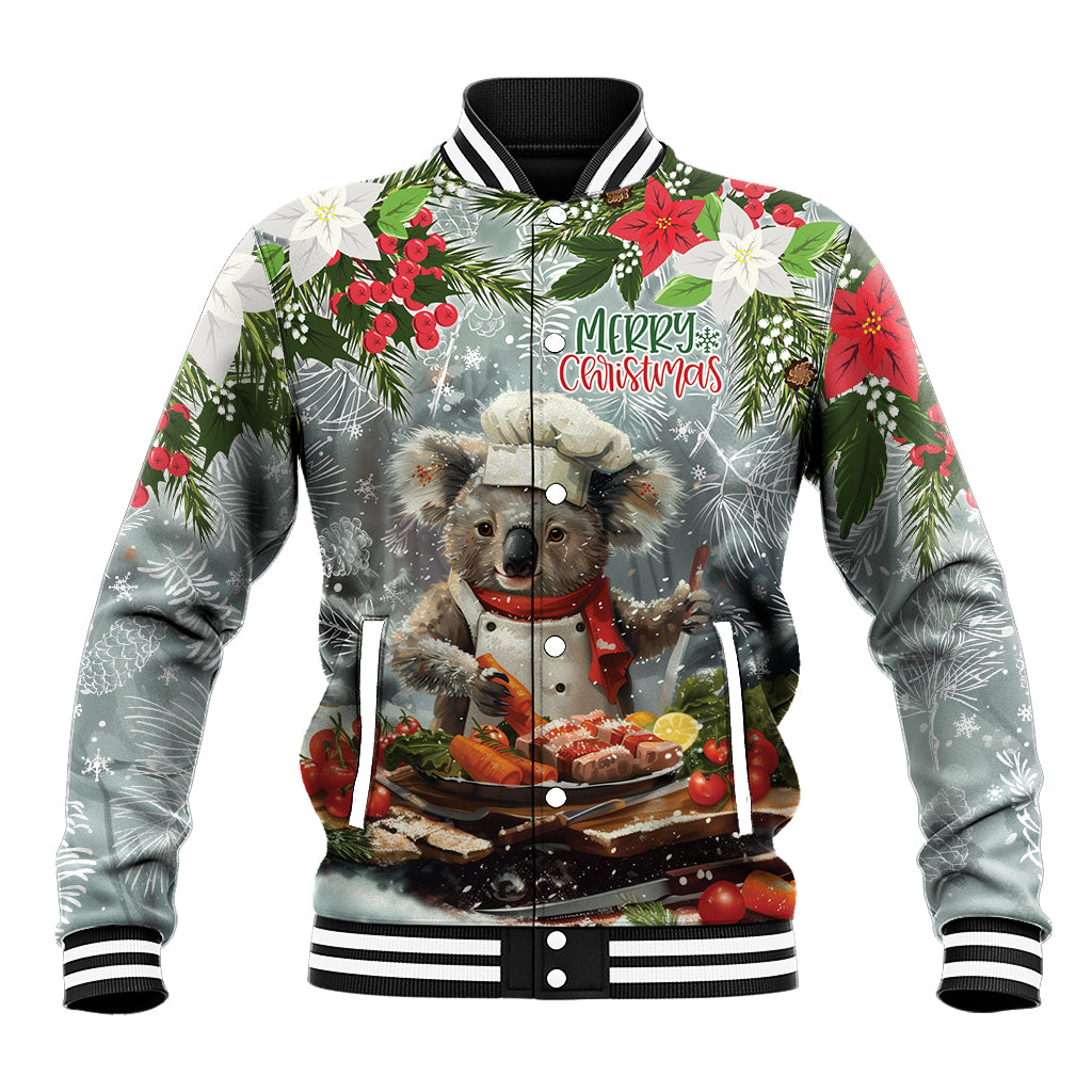 Personalised Koala Chef Christmas in July Baseball Jacket