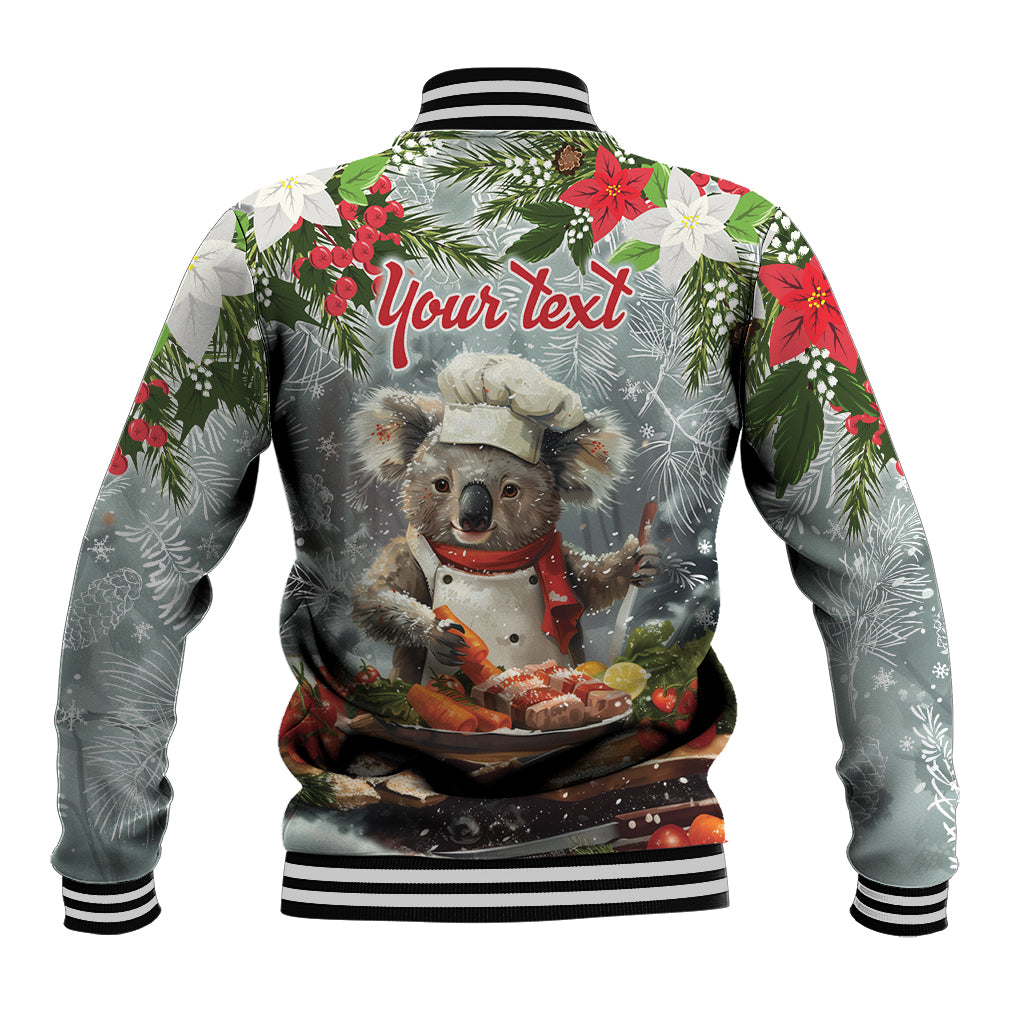 Personalised Koala Chef Christmas in July Baseball Jacket