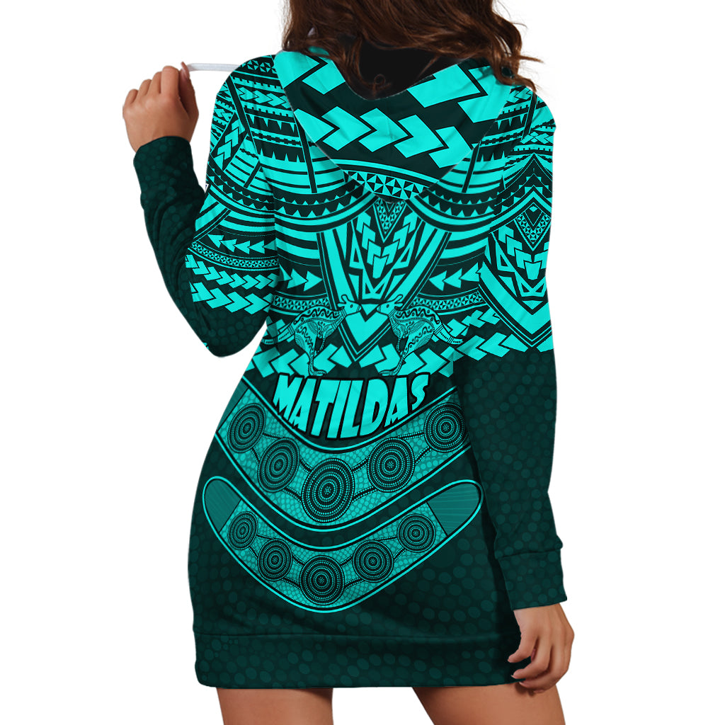 matildas-soccer-hoodie-dress-polynesian-and-aboriginal-turquoise-vibe