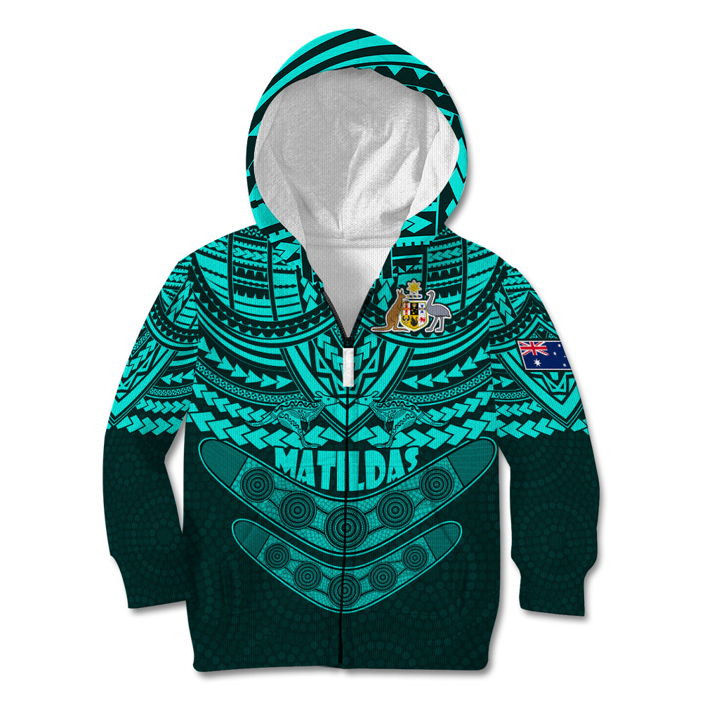 matildas-soccer-kid-hoodie-polynesian-and-aboriginal-turquoise-vibe