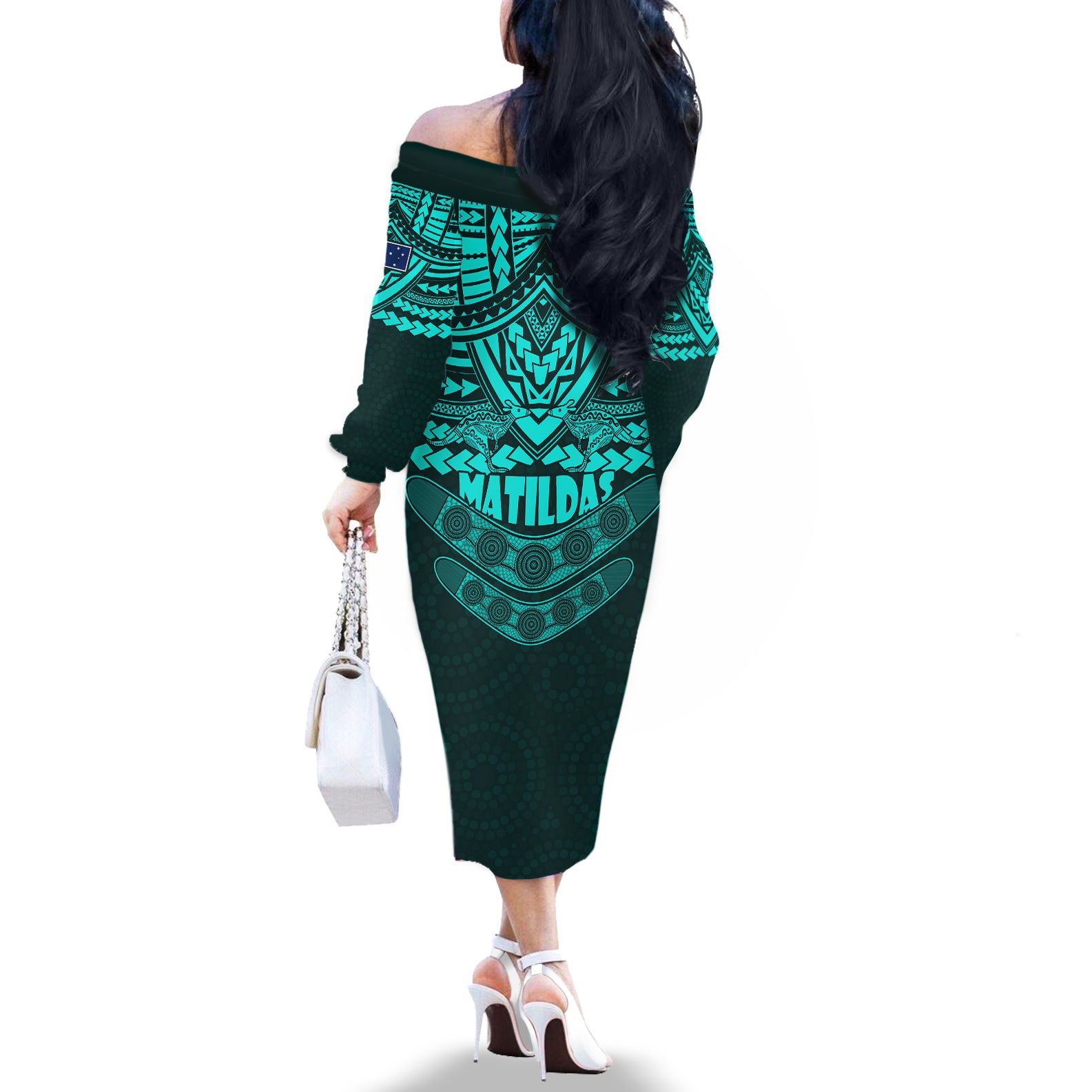 matildas-soccer-off-the-shoulder-long-sleeve-dress-polynesian-and-aboriginal-turquoise-vibe