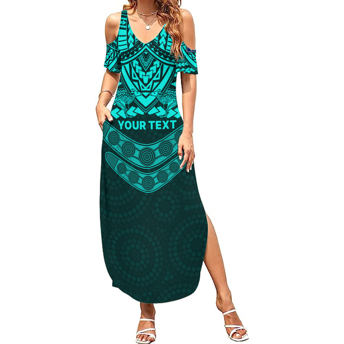 custom-matildas-soccer-summer-maxi-dress-polynesian-and-aboriginal-turquoise-vibe