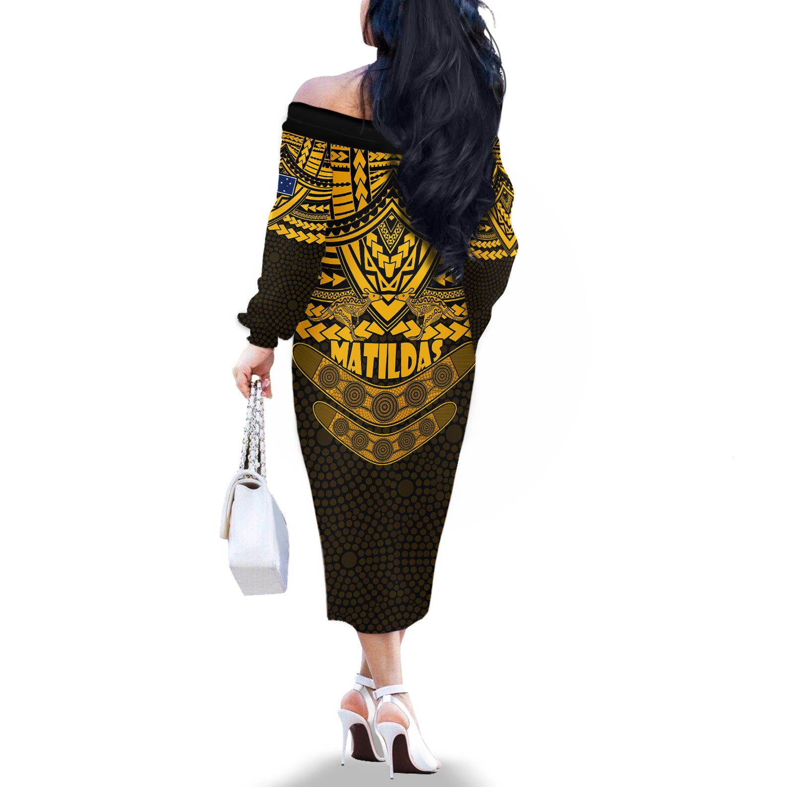 matildas-soccer-off-the-shoulder-long-sleeve-dress-polynesian-and-aboriginal-gold-vibe