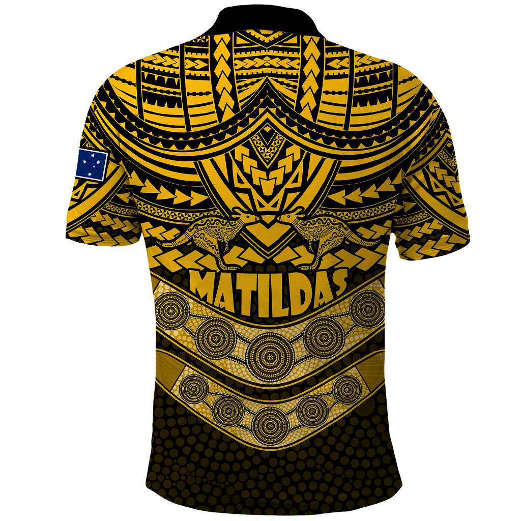 matildas-soccer-polo-shirt-polynesian-and-aboriginal-gold-vibe