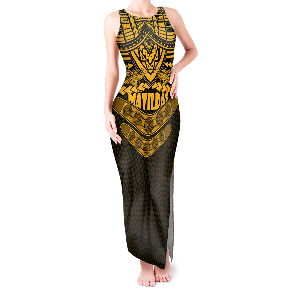 matildas-soccer-tank-maxi-dress-polynesian-and-aboriginal-gold-vibe