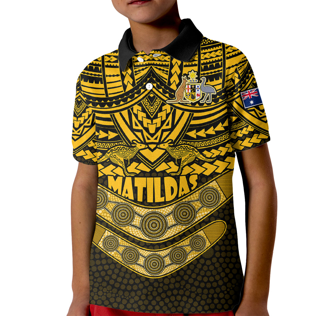 custom-matildas-soccer-kid-polo-shirt-polynesian-and-aboriginal-gold-vibe