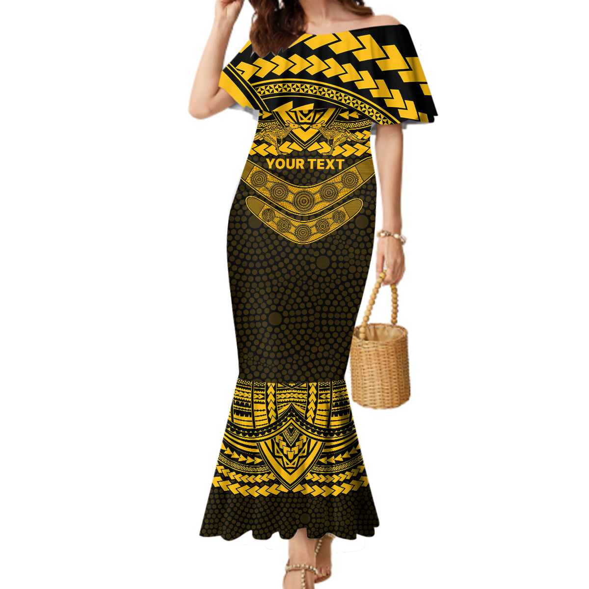 custom-matildas-soccer-mermaid-dress-polynesian-and-aboriginal-gold-vibe