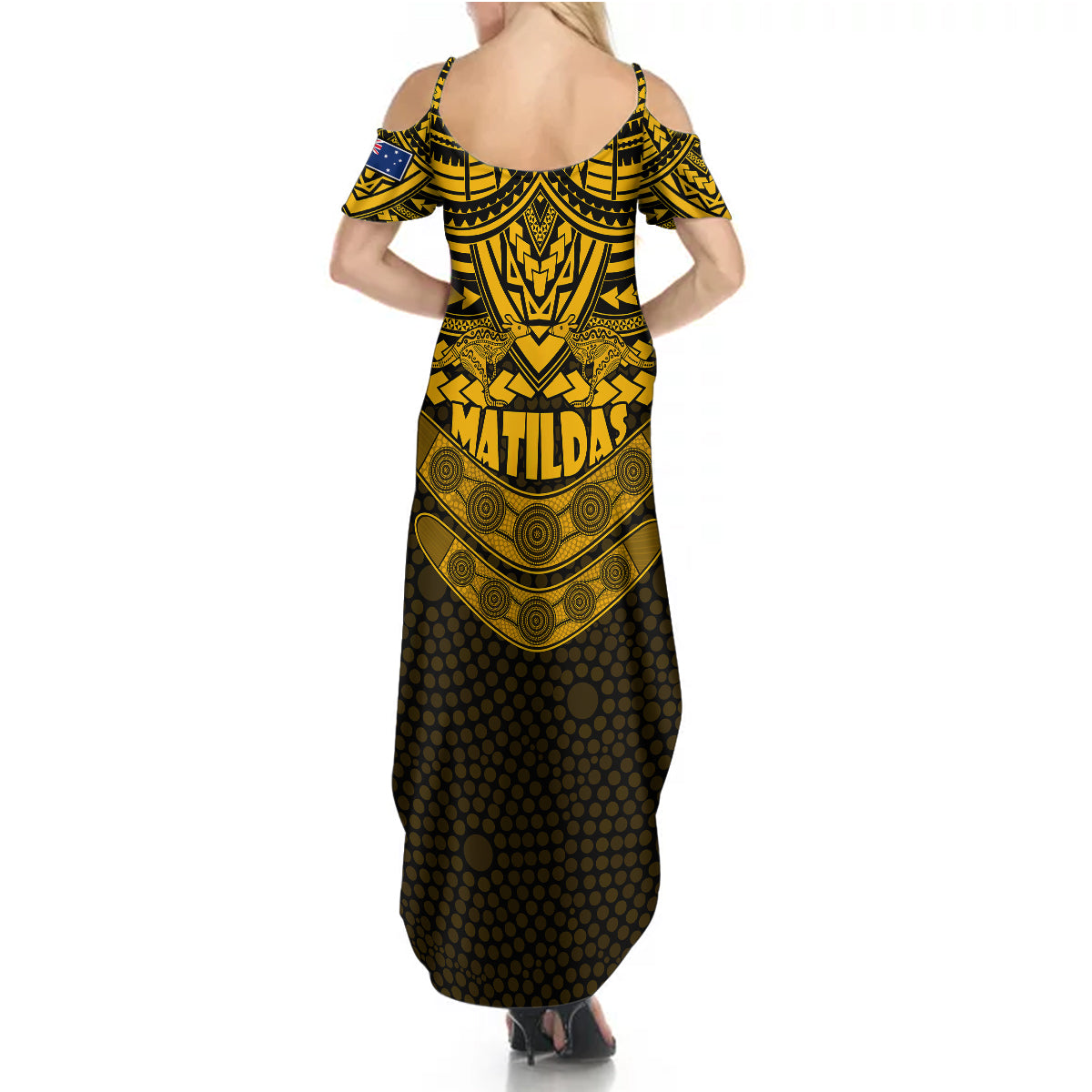 custom-matildas-soccer-summer-maxi-dress-polynesian-and-aboriginal-gold-vibe