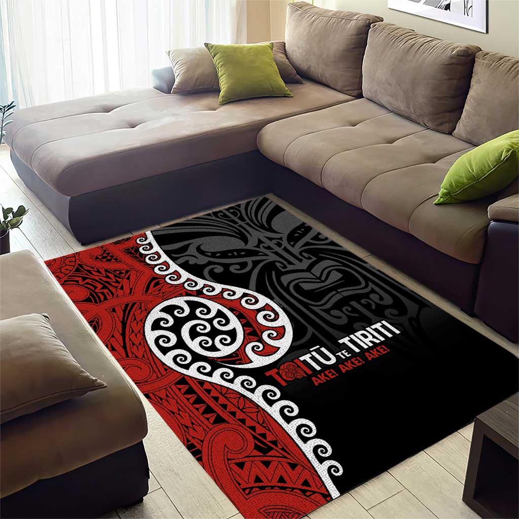 Honour The Treaty New Zealand Area Rug Toitu Te Tiriti Ake!Ake!Ake!