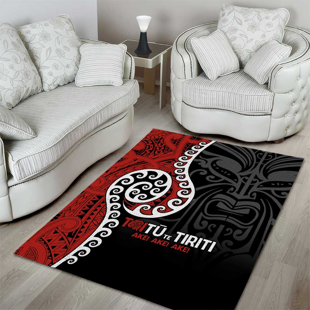 Honour The Treaty New Zealand Area Rug Toitu Te Tiriti Ake!Ake!Ake!